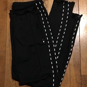 PINK black & white track pants